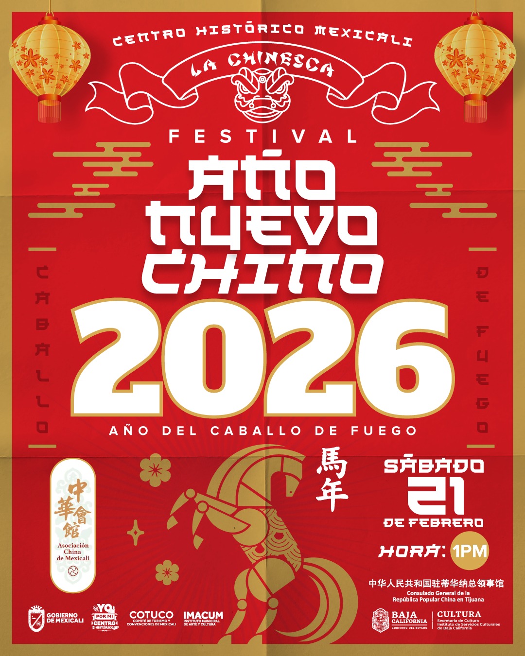 FESTIVAL DEL AÑO NUEVO CHINO, AÑO DEL CABALLO DE FUEGO