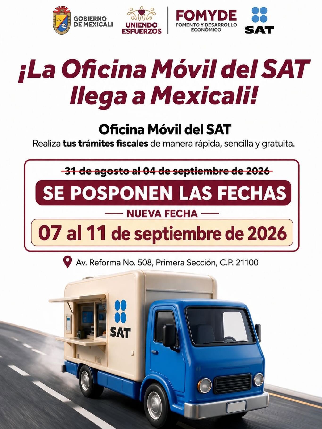 Cambios de fechas del módulo SAT