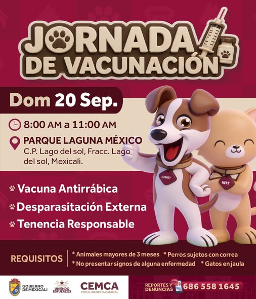 JORNADA DE VACUNACIÓN PARA MASCOTAS