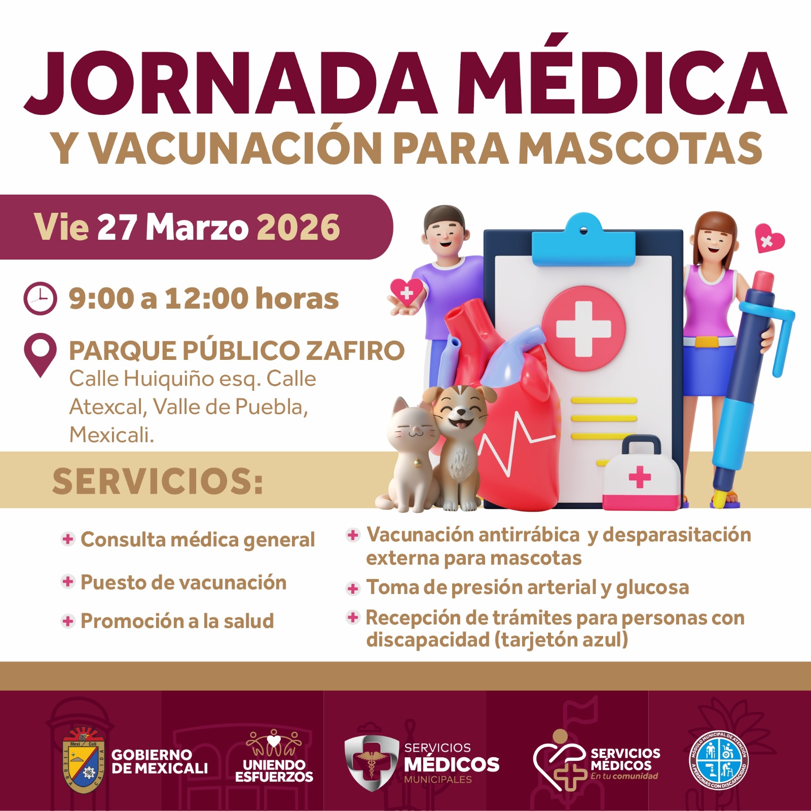 JORNADA MÉDICA Y JORNADA DE VACUNACIÓN PARA MASCOTAS