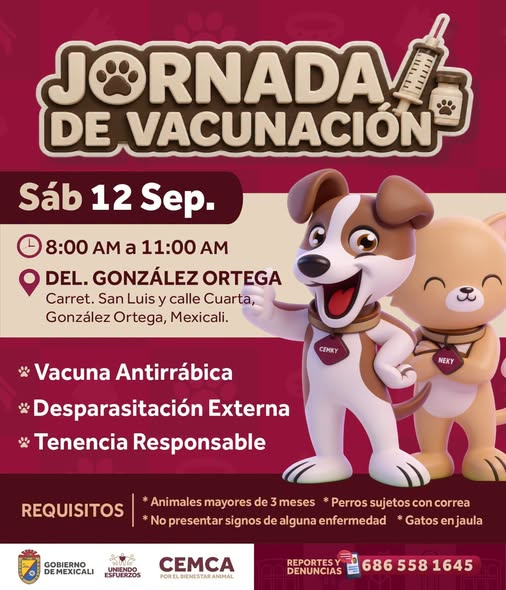 JORNADA DE VACUNACIÓN PARA MASCOTAS