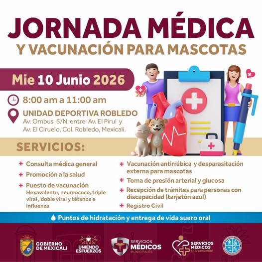 JORNADA MÉDICA Y JORNADA DE VACUNACIÓN PARA MASCOTAS