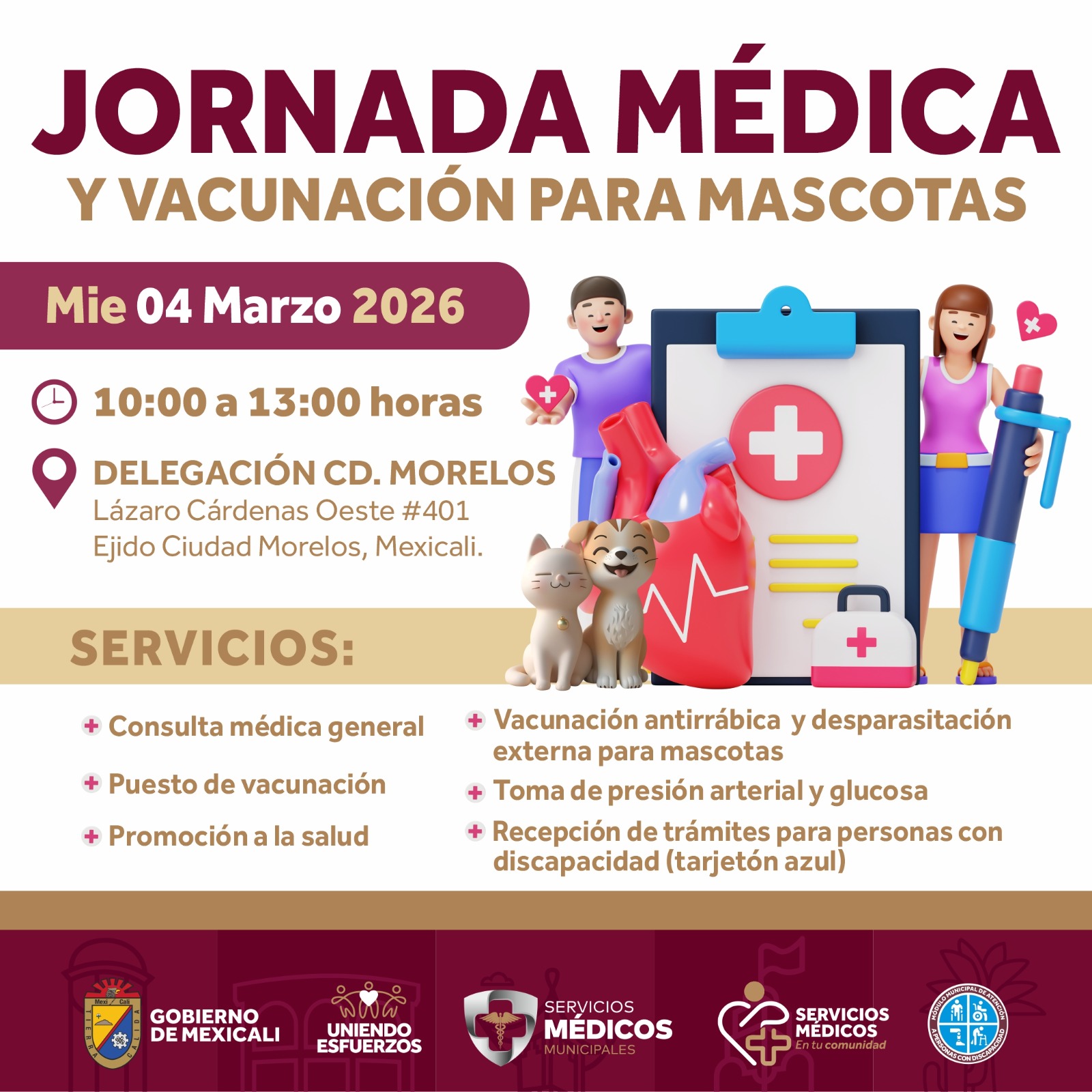 JORNADA MÉDICA Y JORNADA DE VACUNACIÓN PARA MASCOTAS