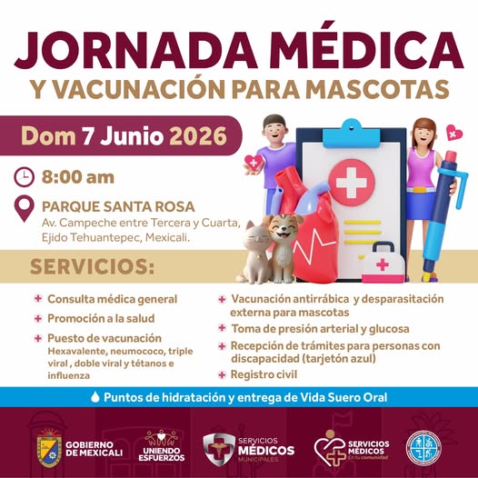 JORNADA MÉDICA Y JORNADA DE VACUNACIÓN PARA MASCOTAS