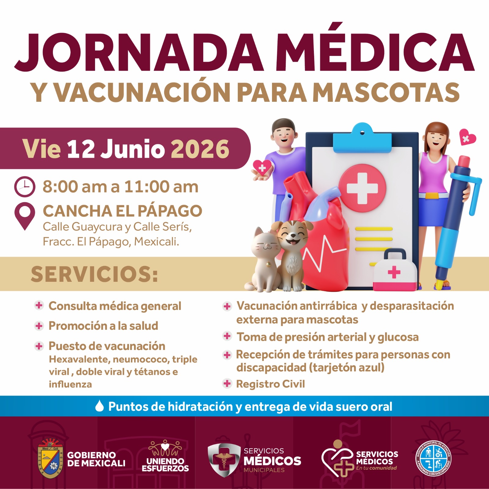 JORNADA MÉDICA Y JORNADA DE VACUNACIÓN PARA MASCOTAS