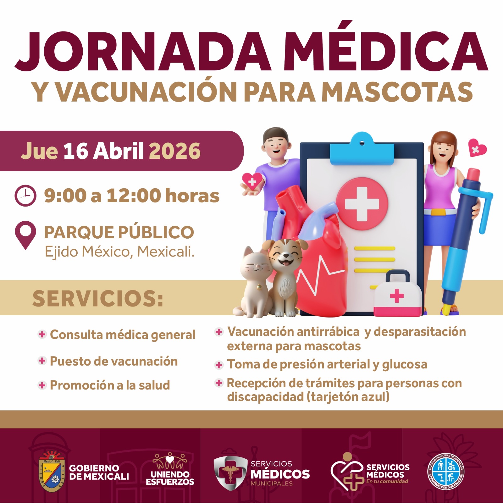 JORNADA MÉDICA Y JORNADA DE VACUNACIÓN PARA MASCOTAS