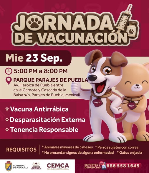 JORNADA DE VACUNACIÓN PARA MASCOTAS