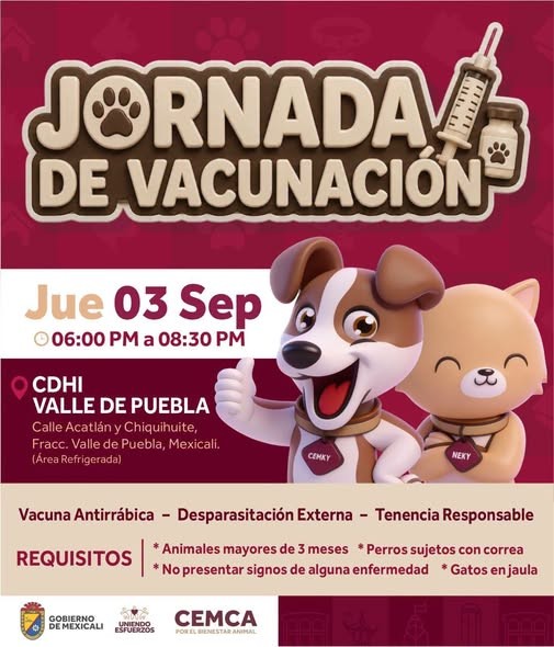 JORNADA DE VACUNACIÓN PARA MASCOTAS