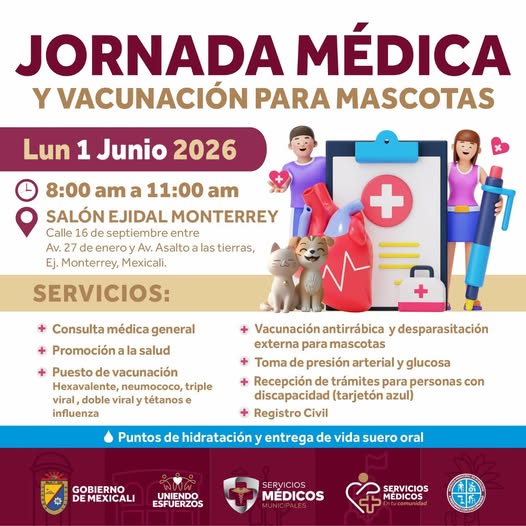 JORNADA MÉDICA Y JORNADA DE VACUNACIÓN PARA MASCOTAS