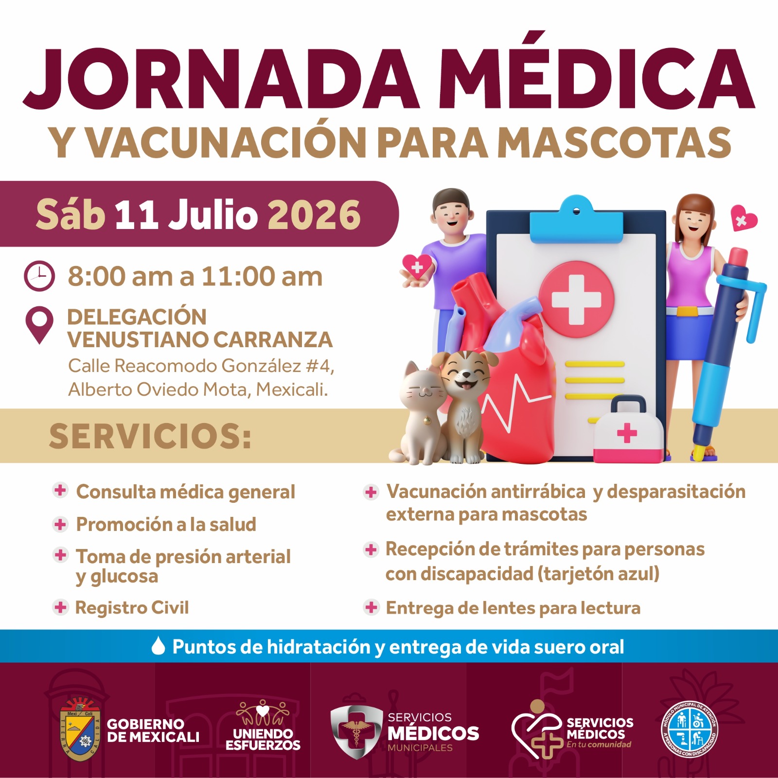 JORNADA MÉDICA Y JORNADA DE VACUNACIÓN PARA MASCOTAS