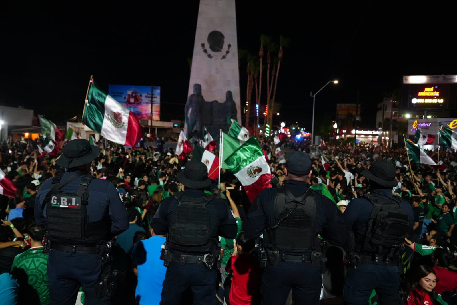 DESTACA POLICÍA MUNICIPAL ACCIONES DURANTE LOS FESTEJOS DE LA VICTORIA DE LA SELECCIÓN MEXICANA