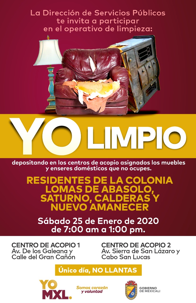 RETIRARÁN ÉNSERES DOSMÉSTICOS EN DESUSO EN COLONIAS LOMAS DE ABASOLO, SATURNO, CALDERAS Y NUEVO AMANECER