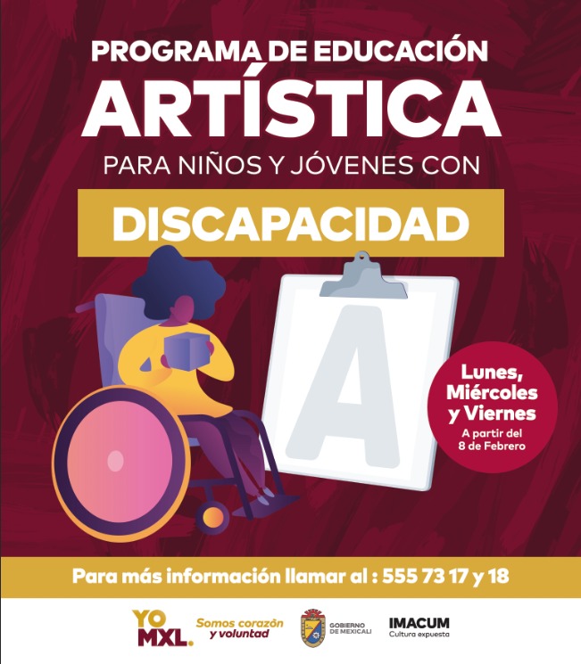 ANUNCIA IMACUM PROGRAMA DE EDUCACIÓN ARTÍSTICA PARA NIÑOS Y JÓVENES CON DISCAPACIDAD